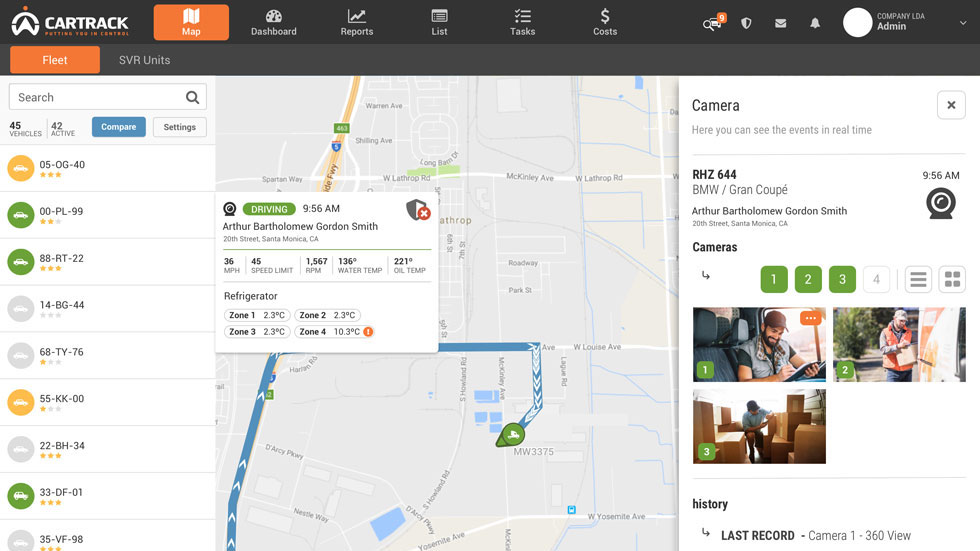 GPS Fleet Monitoring Dashboard